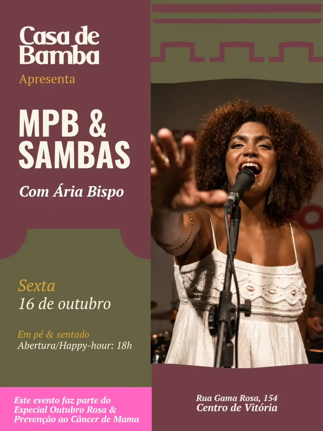 Flyer de Ária Bispo
