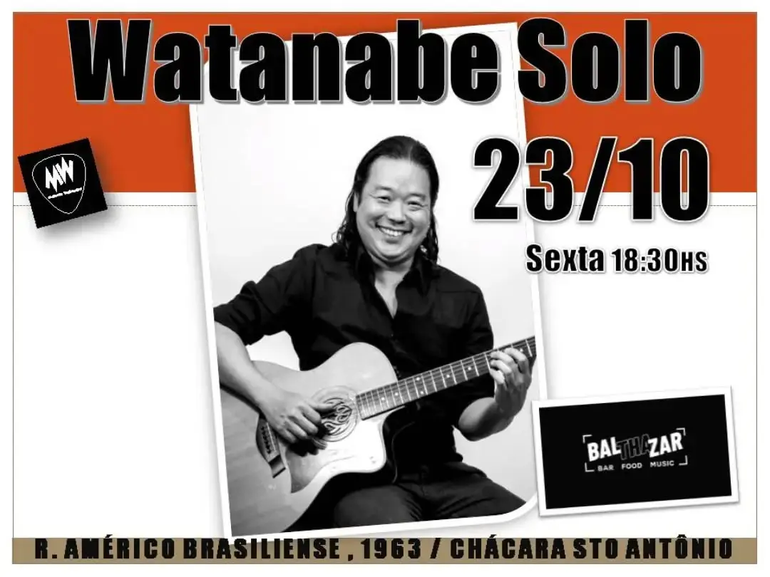 Flyer de Marcelo Watanabe Watanabe e Watanabe Solo