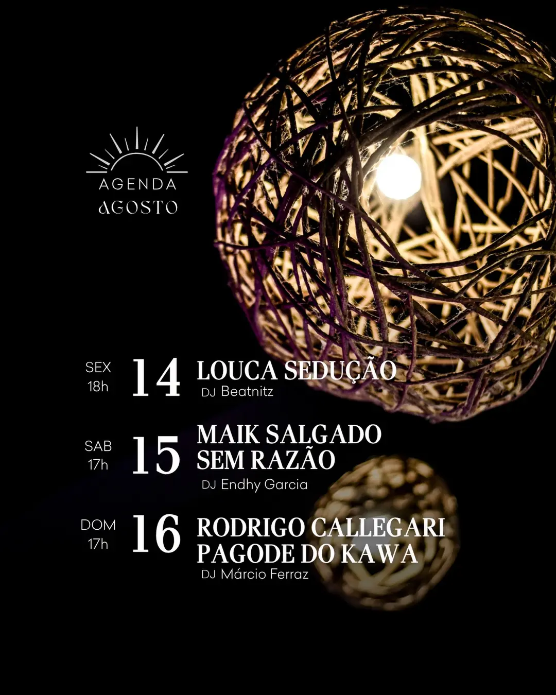 Flyer de Rodrigo Callegari e Pagode do Kawa