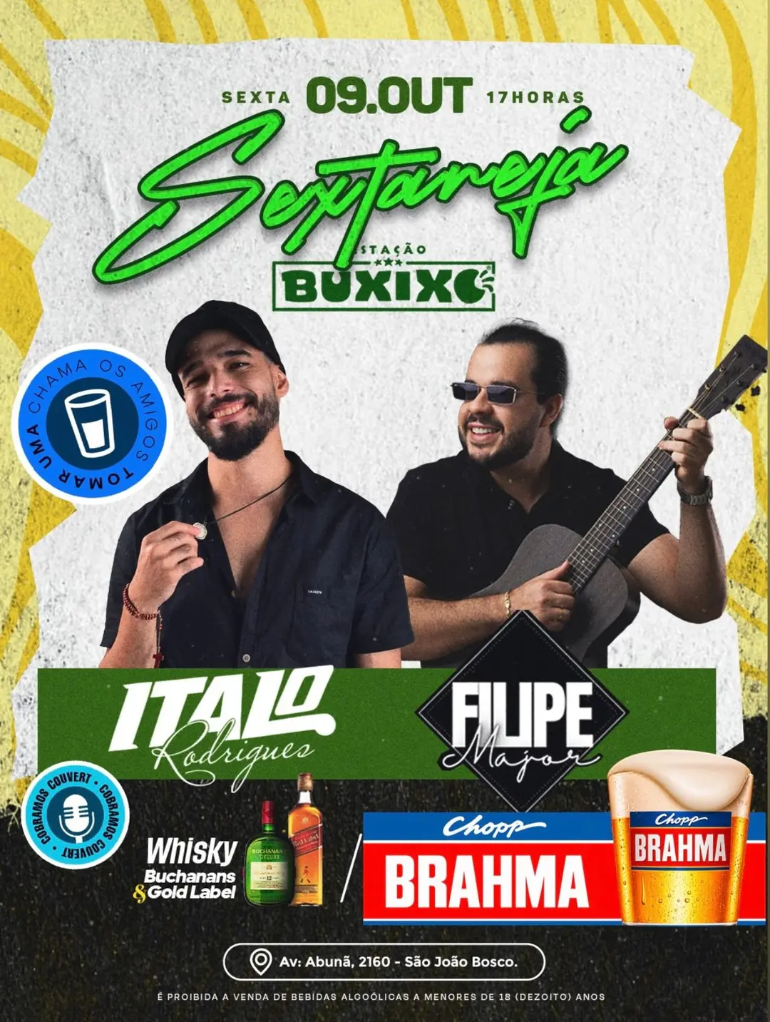 Flyer de Italo Rodrigues e Filipe Major