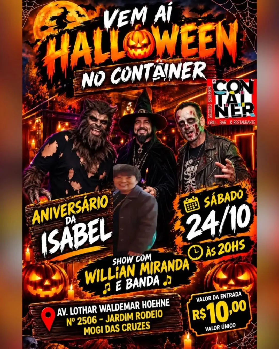 Flyer de Willian Miranda e banda