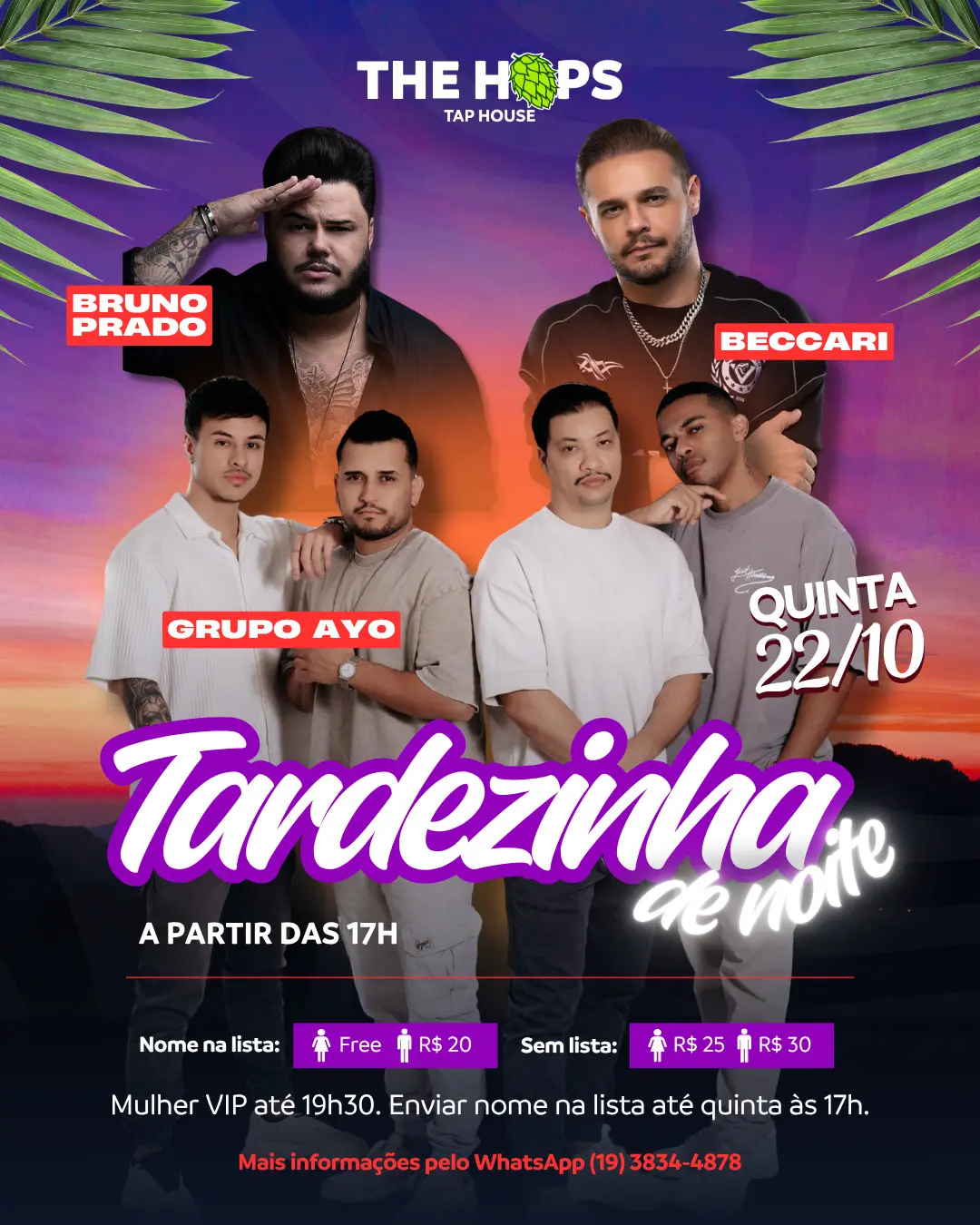 Flyer de Ayô, Rê Beccari e Bruno Prado