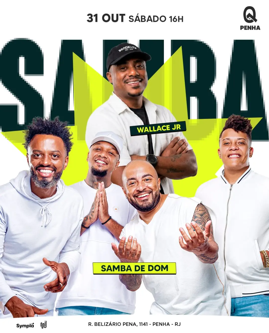 Flyer de Samba do Dom e Wallace Jr.