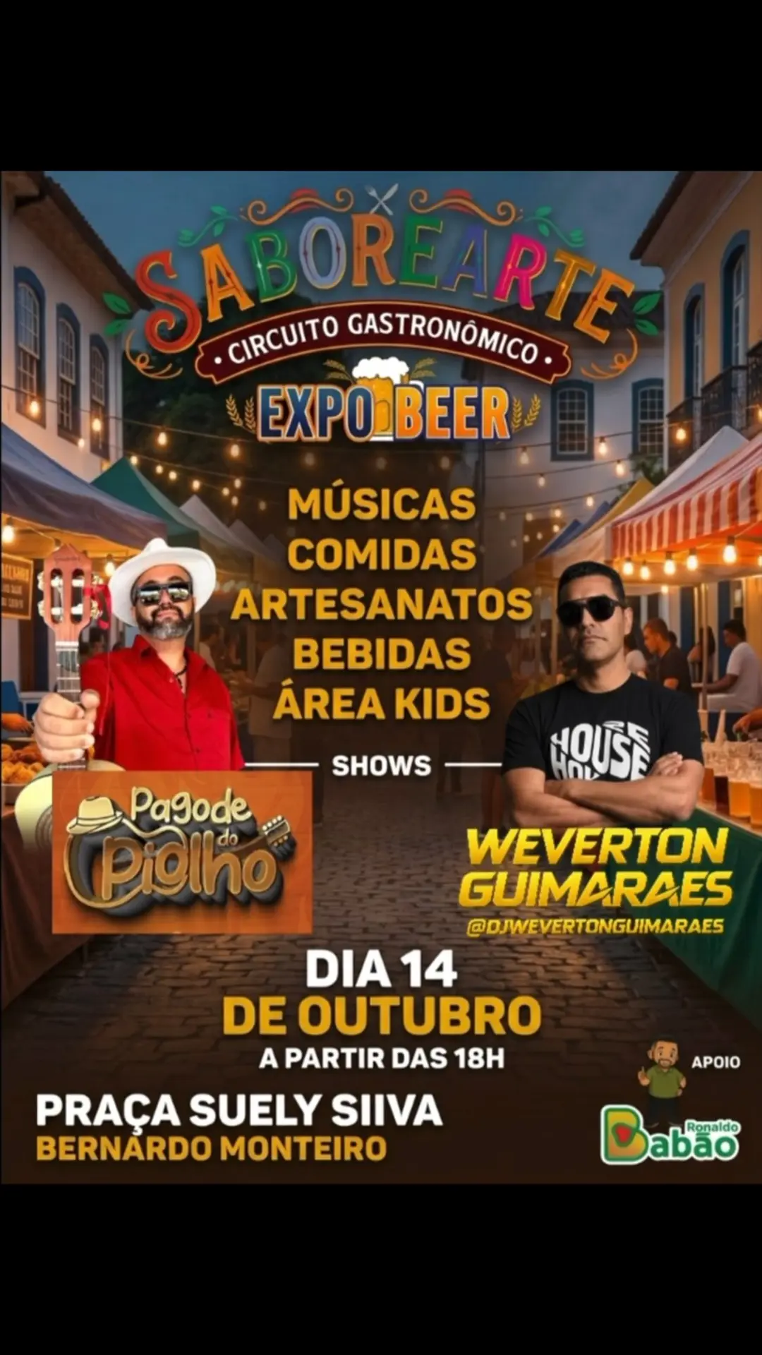 Flyer de Weverton Guimarães e Piolho