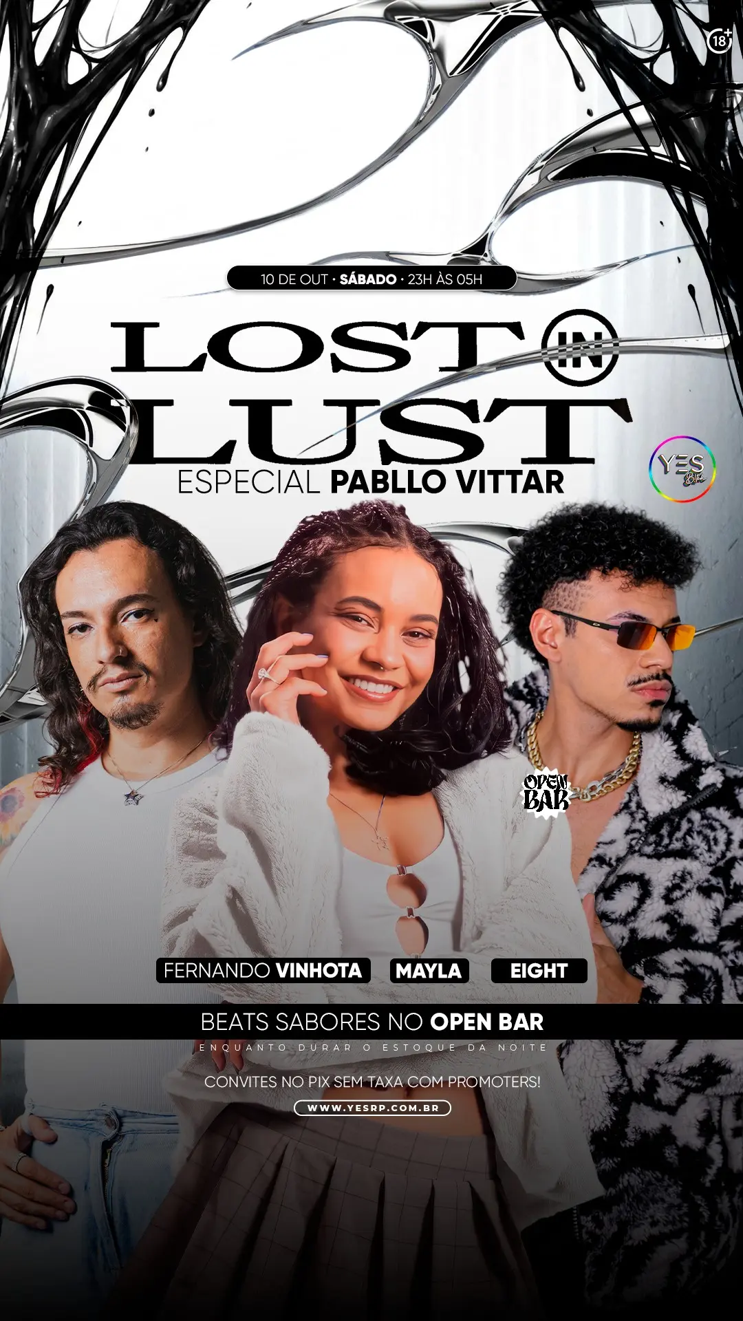 Flyer de Fernando Vinhota, Mayla e Eight