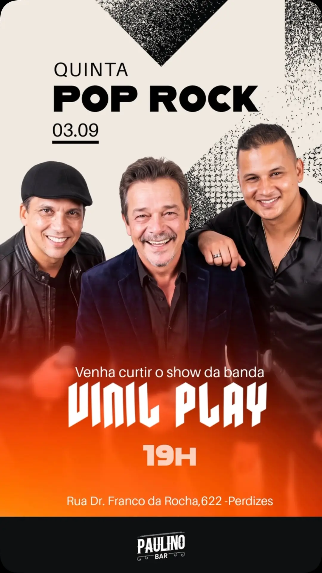 Flyer de Banda Vinil Play