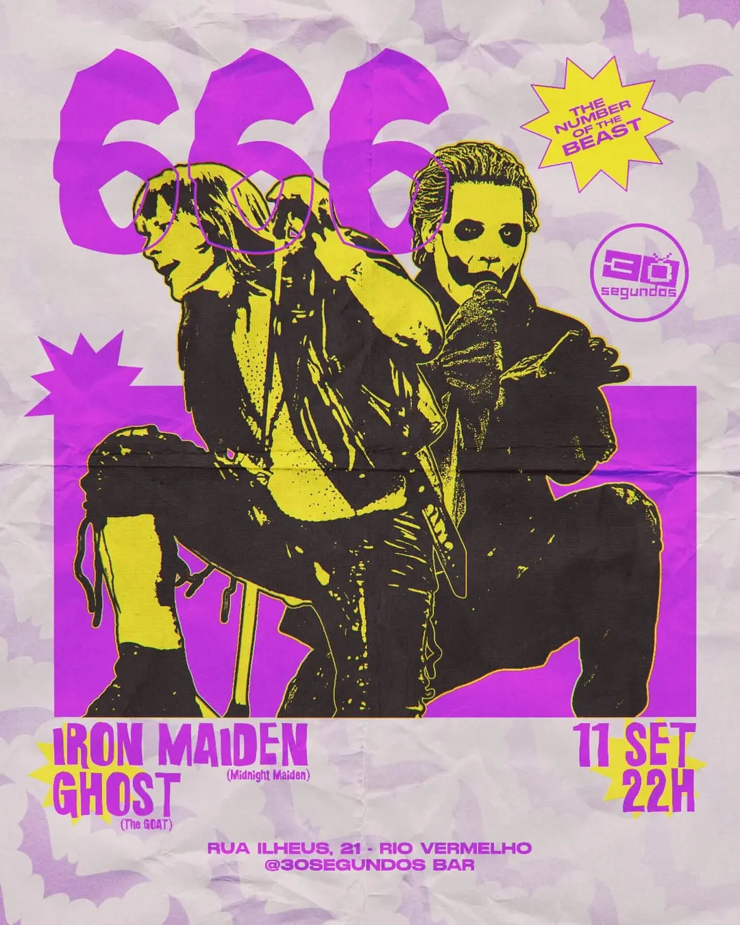 Flyer de The G.O.A.T e Midnight Maiden