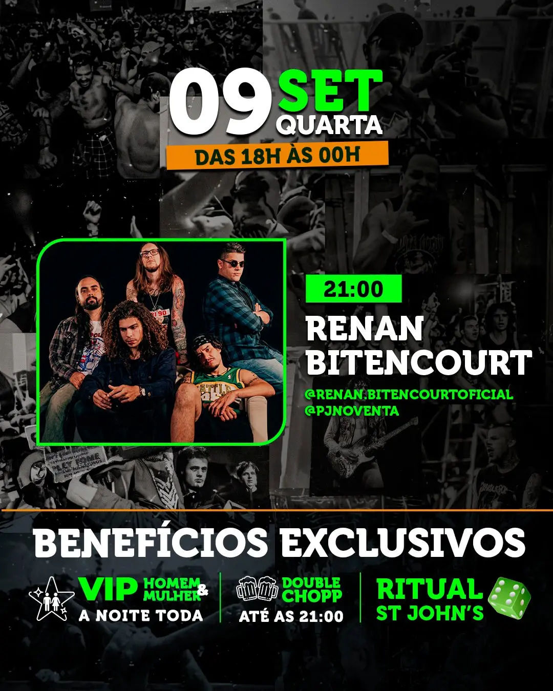 Flyer de Renan Bitencourt e PJ Noventa