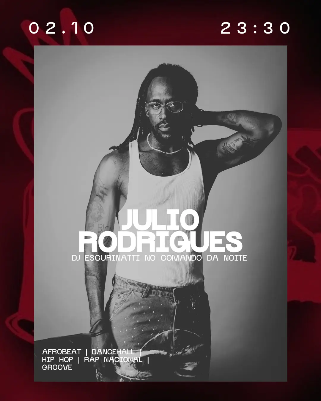 Flyer de DJ Julio Rodrigues