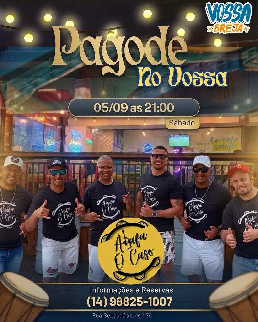 Flyer de Grupo Abafa o Caso