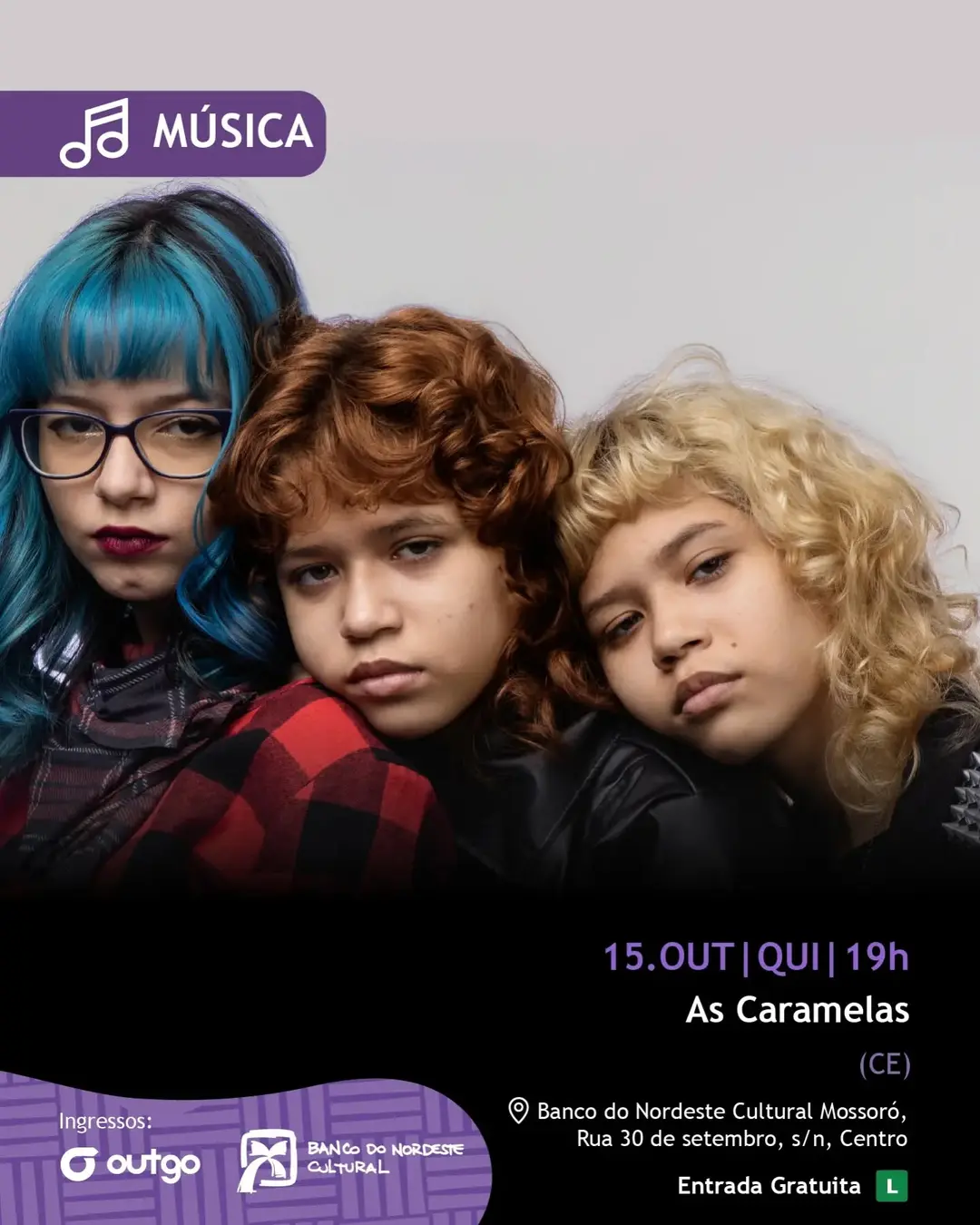 Flyer de As Caramelas
