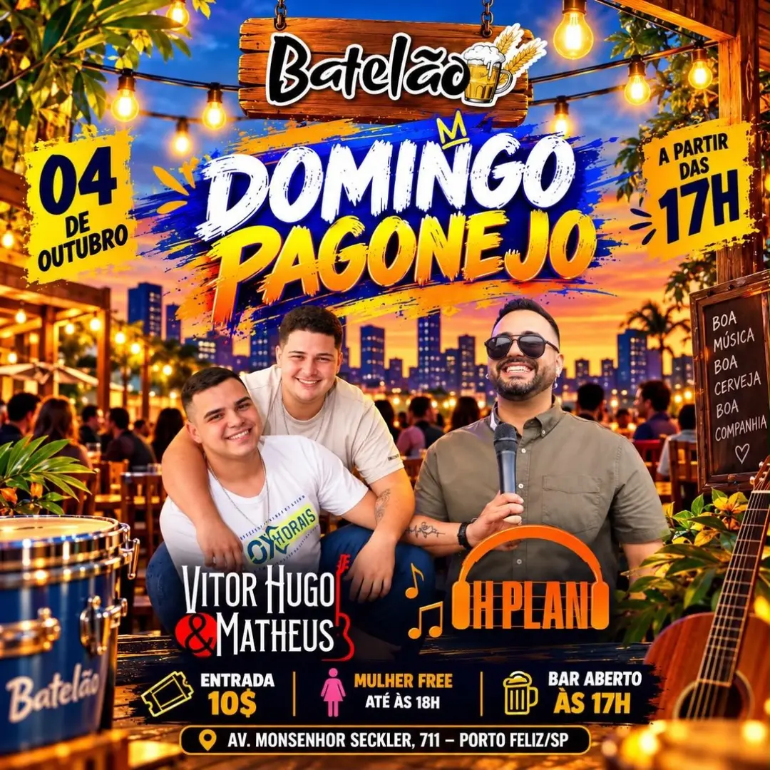 Flyer de OH PLANO e VITOR HUGO E MATHEUS
