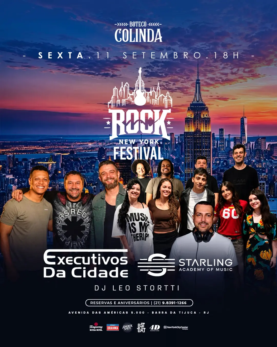 Flyer de Leo Stortti e mais 3 artistas