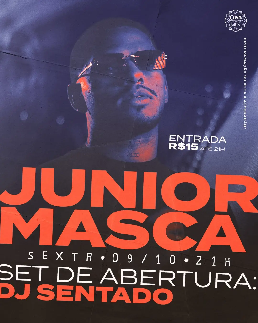Flyer de Junior Masca e Dj Sentado