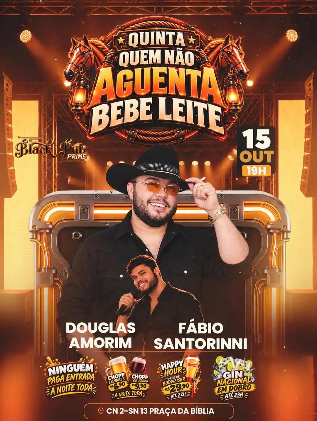 Flyer de Douglas Amorim e Fabio Santorinni