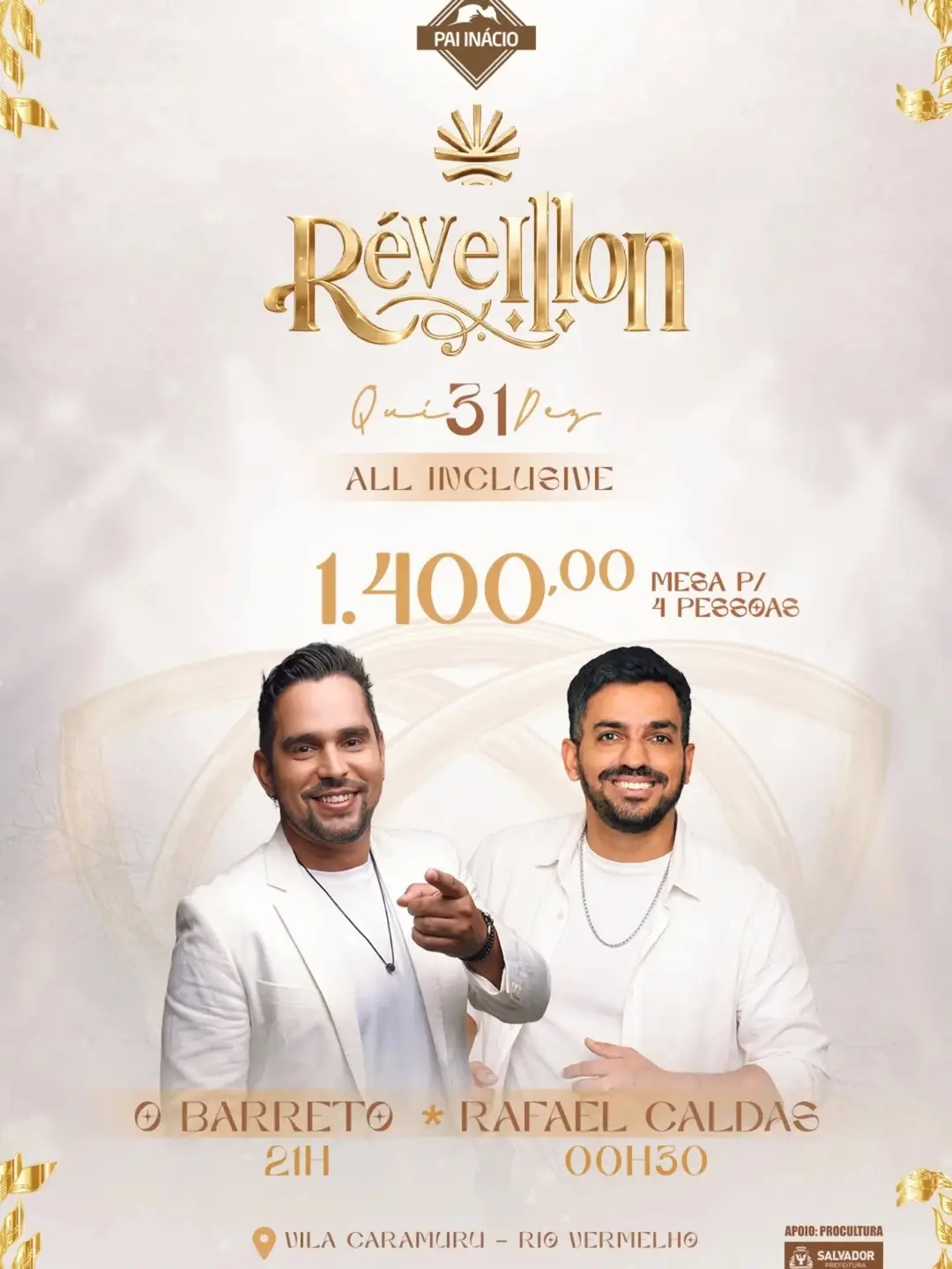 Flyer de Barreto e Rafael Caldas