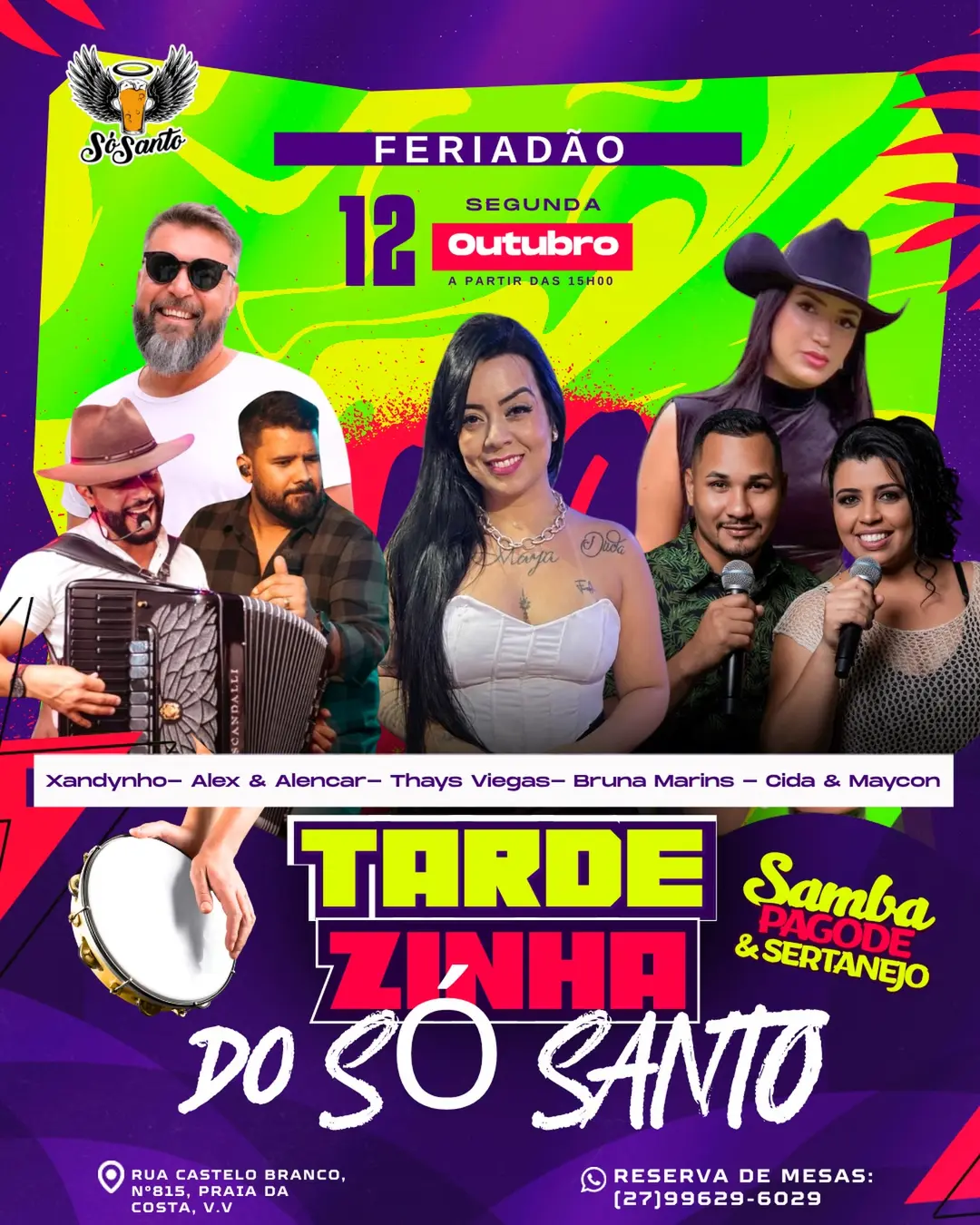 Flyer de Xandynho, Alex & Alencar e mais 3 artistas