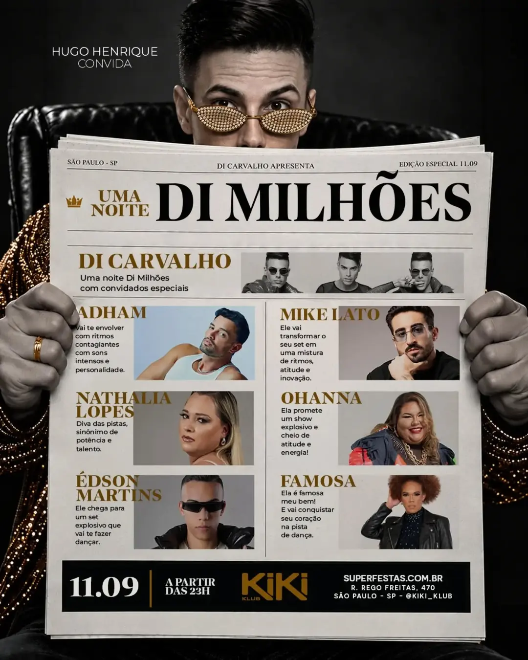 Flyer de Ohanna, Adham Ribeiro, Nathalia Lopes e mais 4 artistas