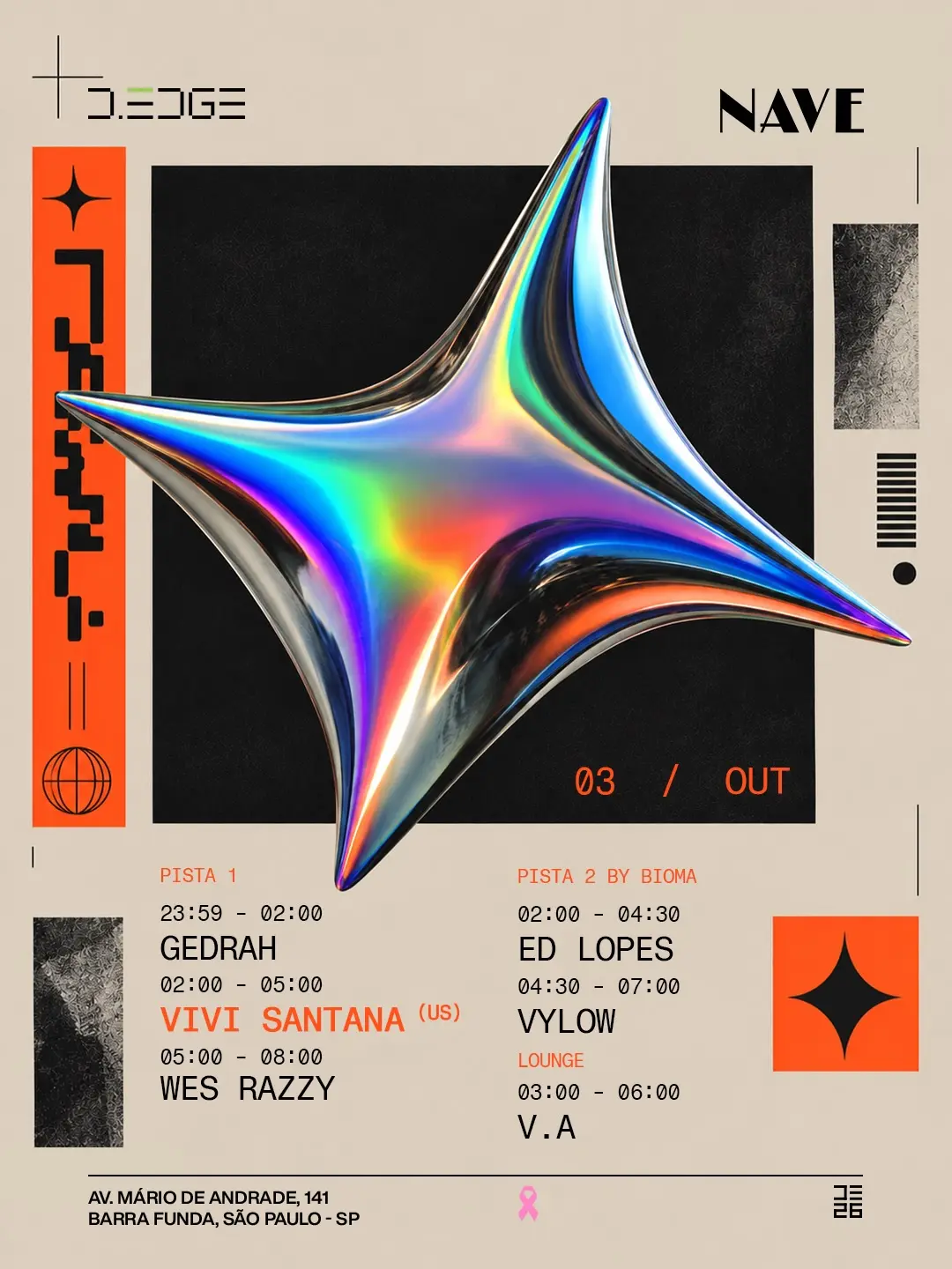 Flyer de vylowmusic, rogeriogedrah, wesrazzy e mais 2 artistas
