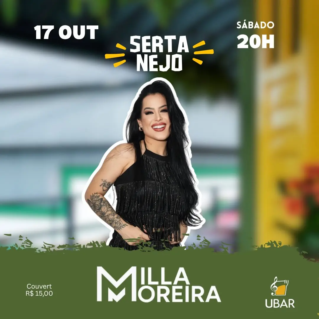 Flyer de Milla Moreira