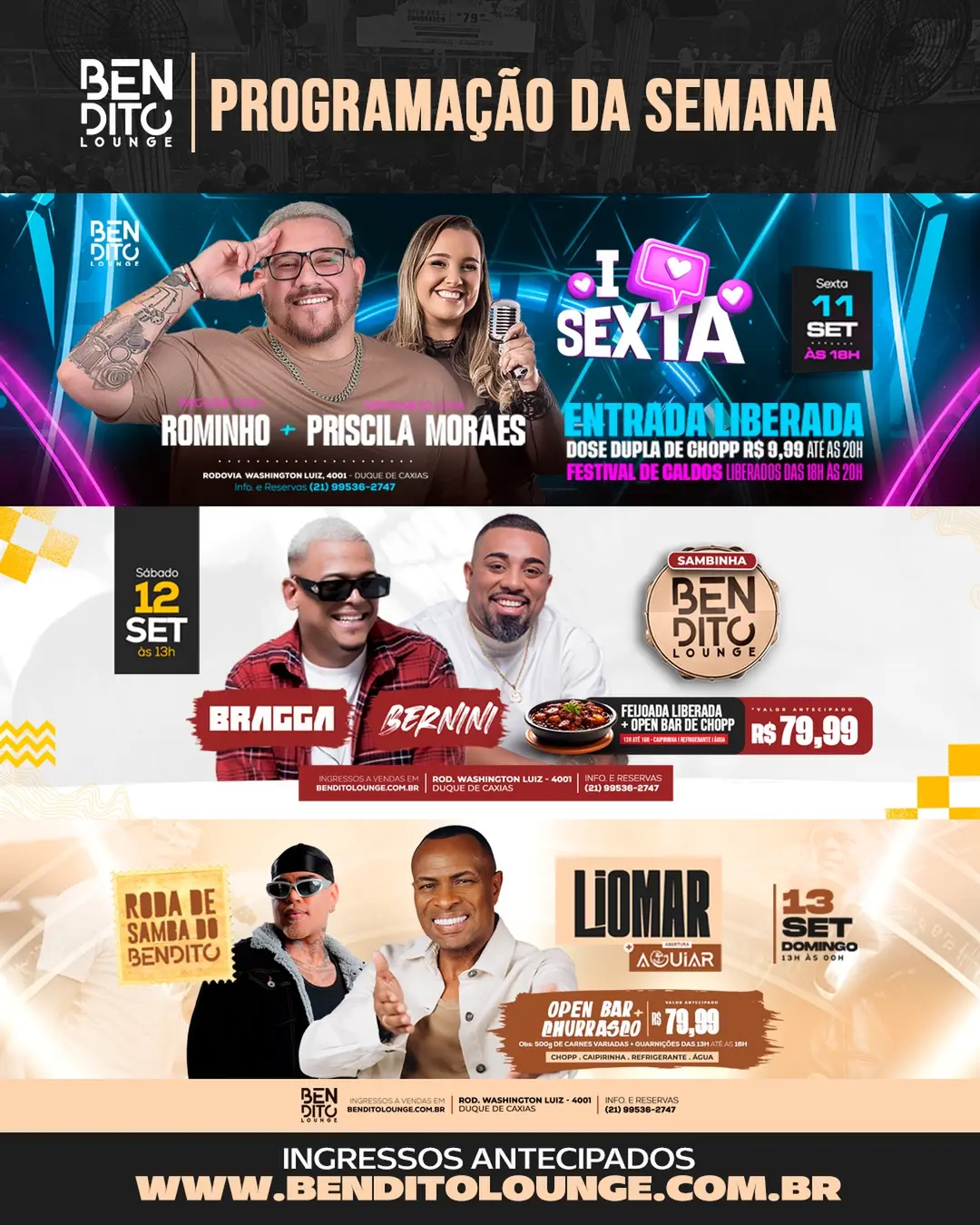 Flyer de Bragga e Bernini