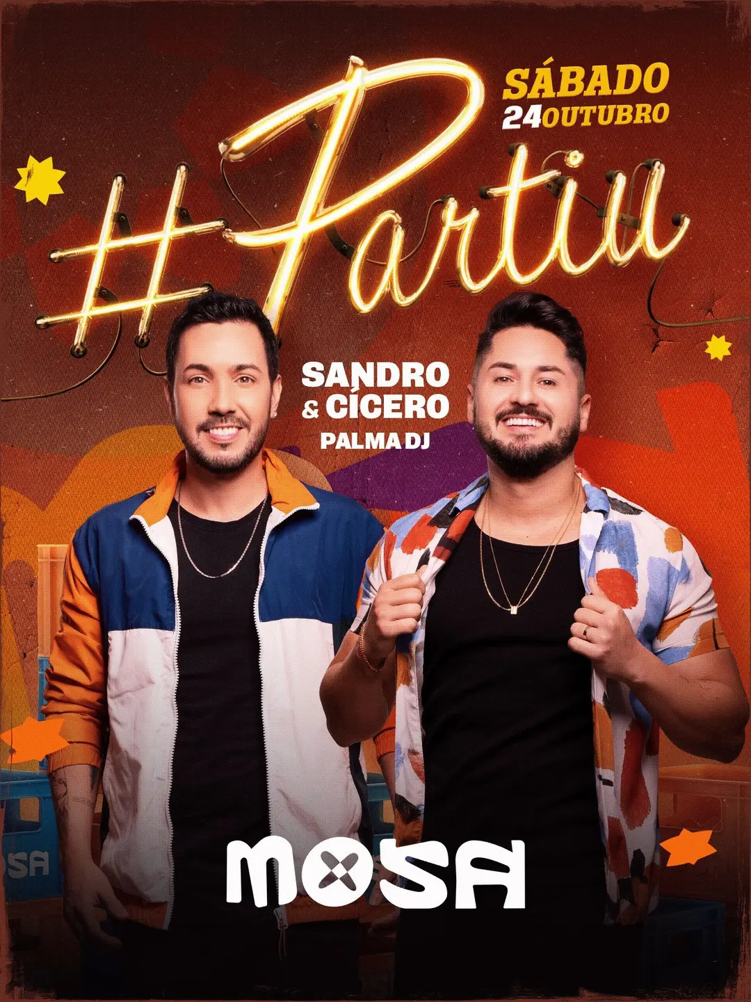 Flyer de Sandro & Cícero e DJ Palma