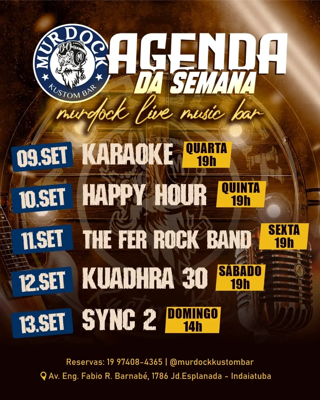 Flyer de Banda Kuadhra30 e Flashback