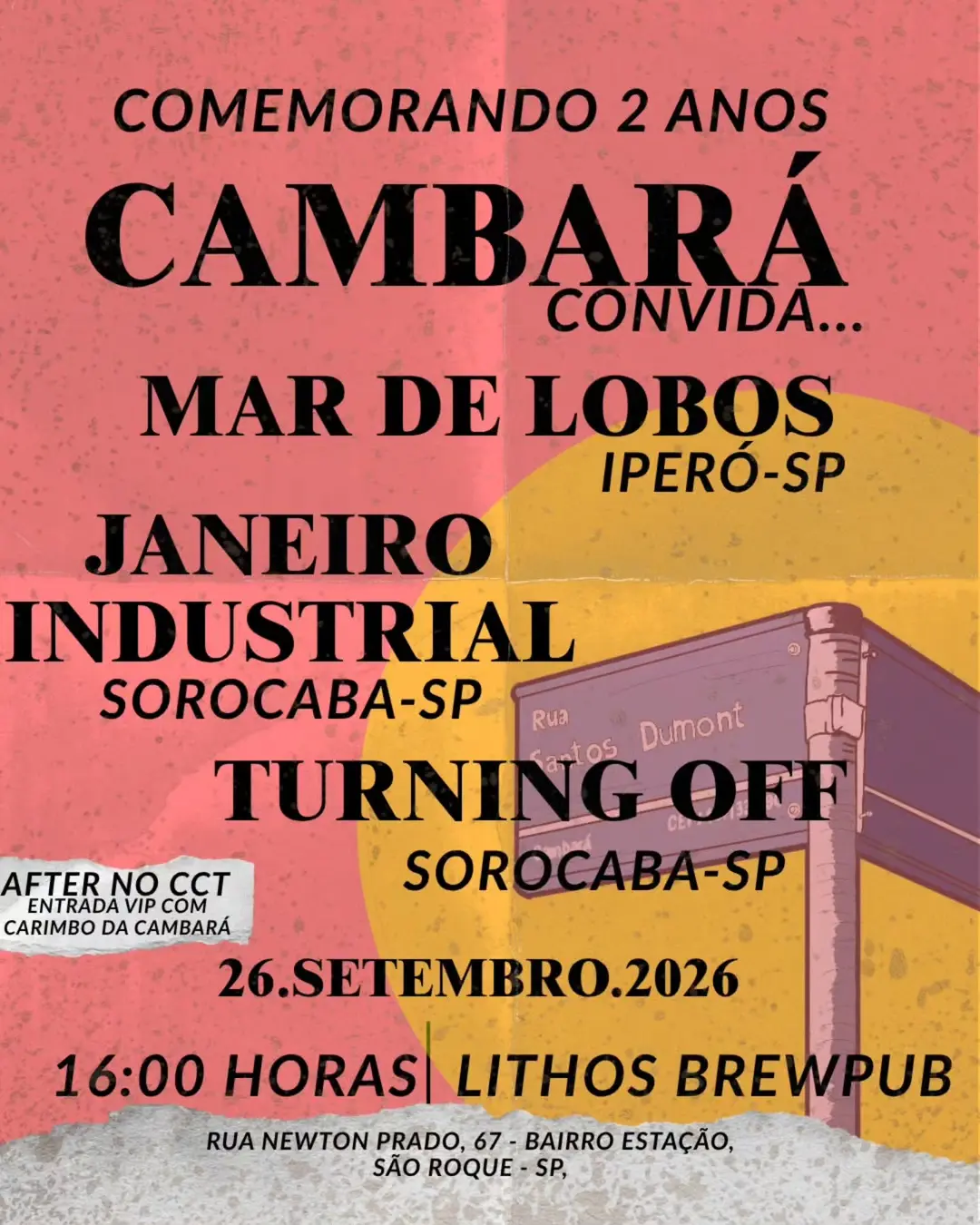 Flyer de Cambará, Mar de Lobos, Turning Off e JANEIRO INDUSTRIAL