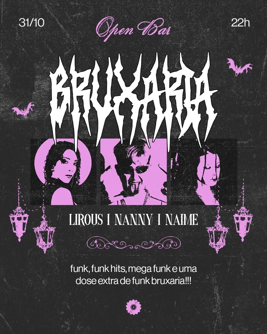 Flyer de Lirous K'yo Fonseca Ávila, Nanny e Naime