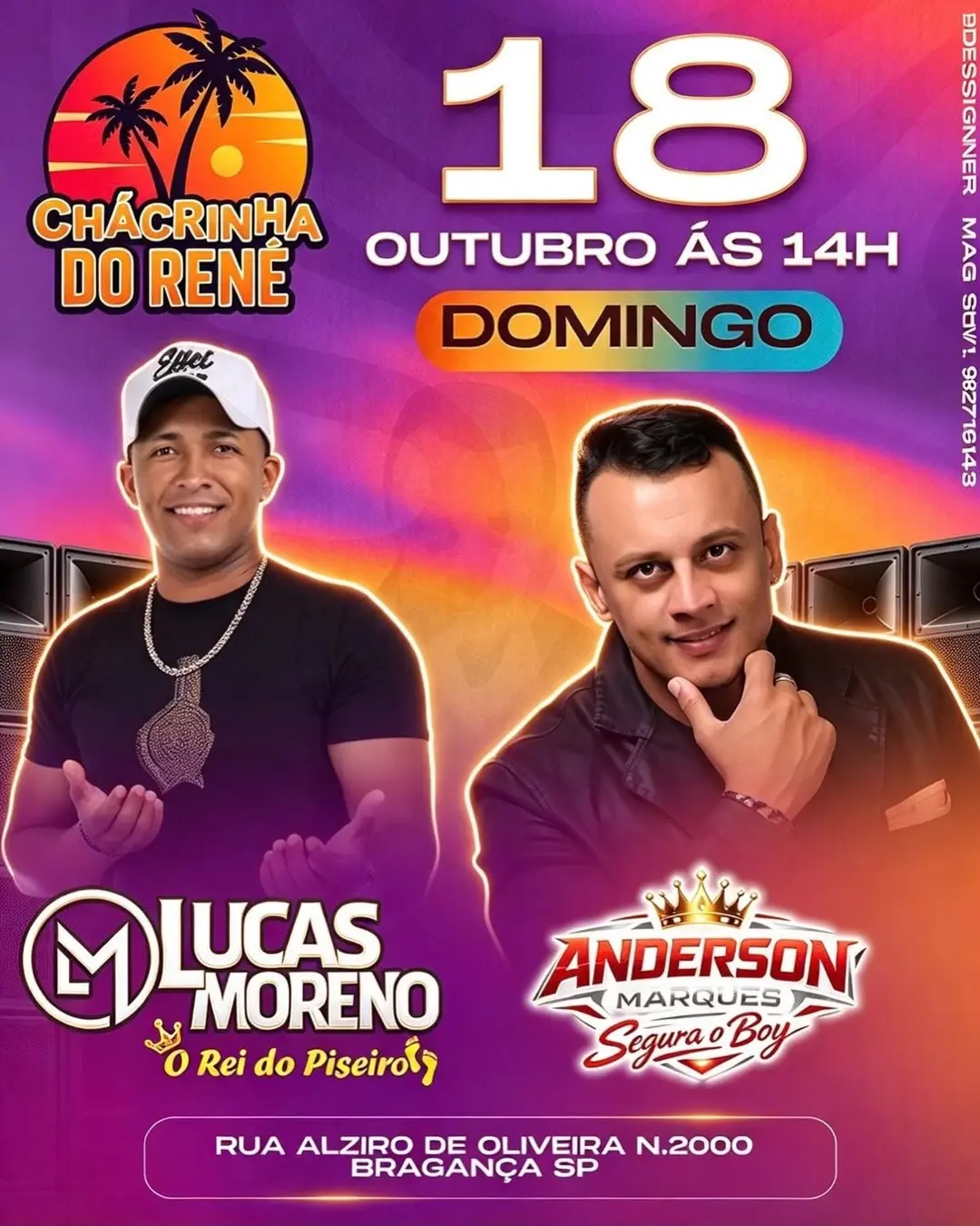 Flyer de Lucas Moreno e ANDERSON MARQUES