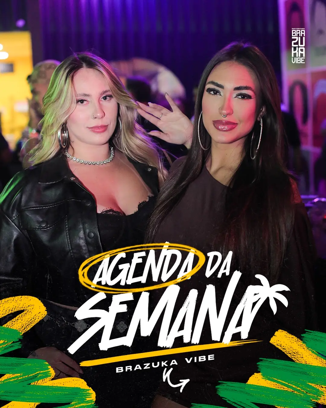 Flyer de RJ, Kelvin Moraes, Taynara Costa e Samba de Cosme
