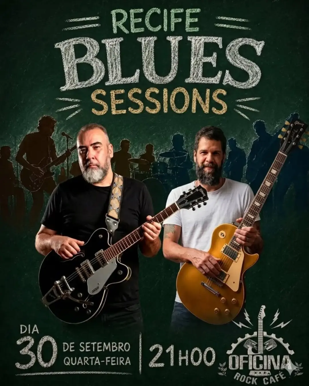 Flyer de Rodrigo Morcego, Rico Bluestamontes e mais 4 artistas