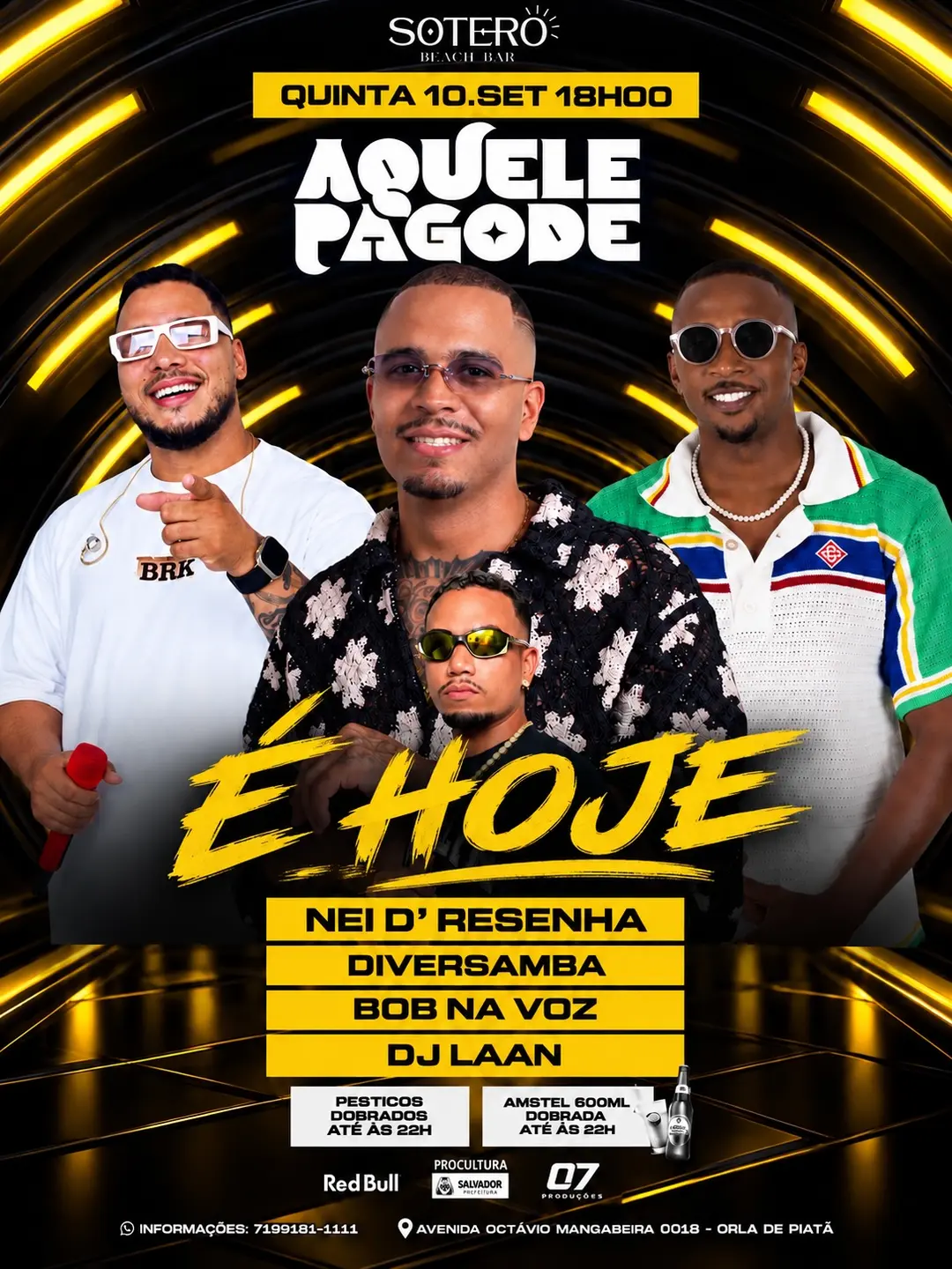 Flyer de DJ Laan, Nei, DiverSamba e Robert dos Santos