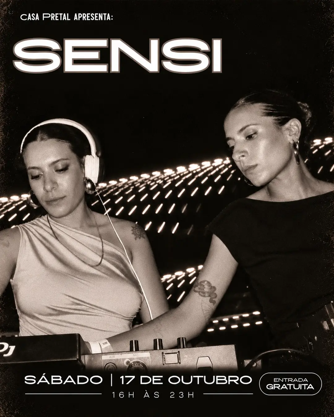 Flyer de Sensi e Gabs