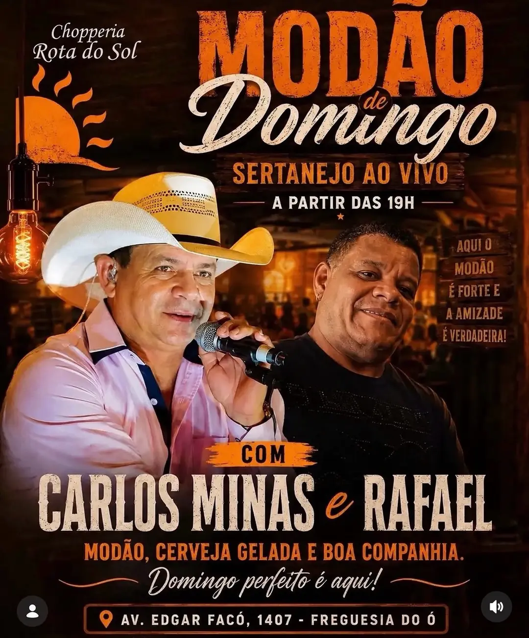 Flyer de Carlos Minas e Rafael