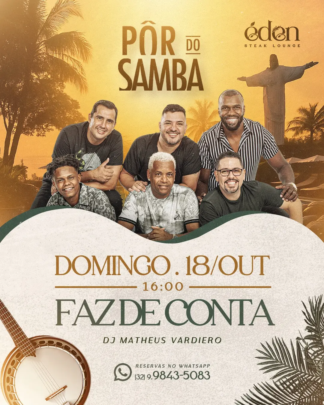 Flyer de Faz de Conta e DJ Matheus Vardiero