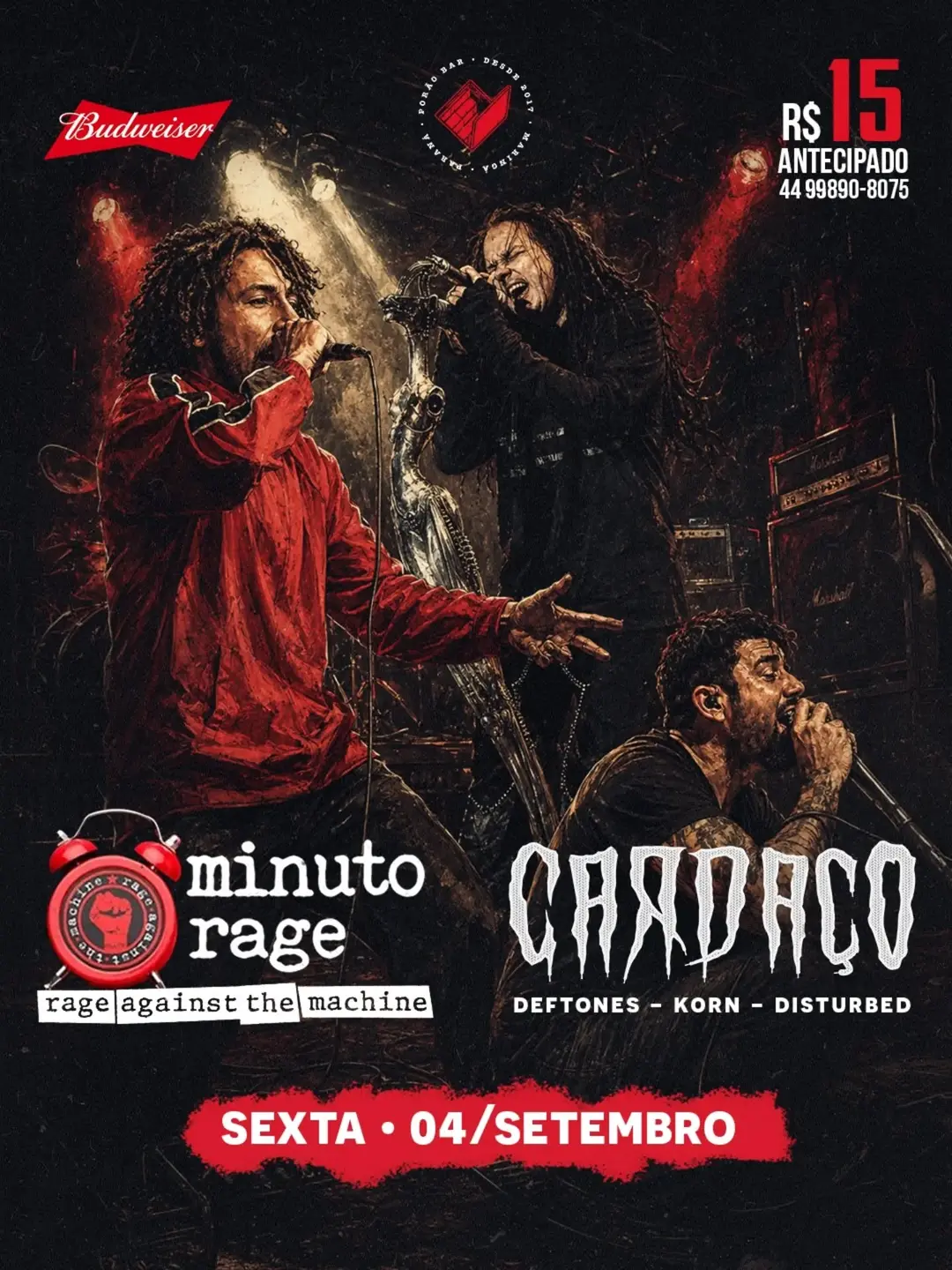 Flyer de Cardaço e Minuto Rage