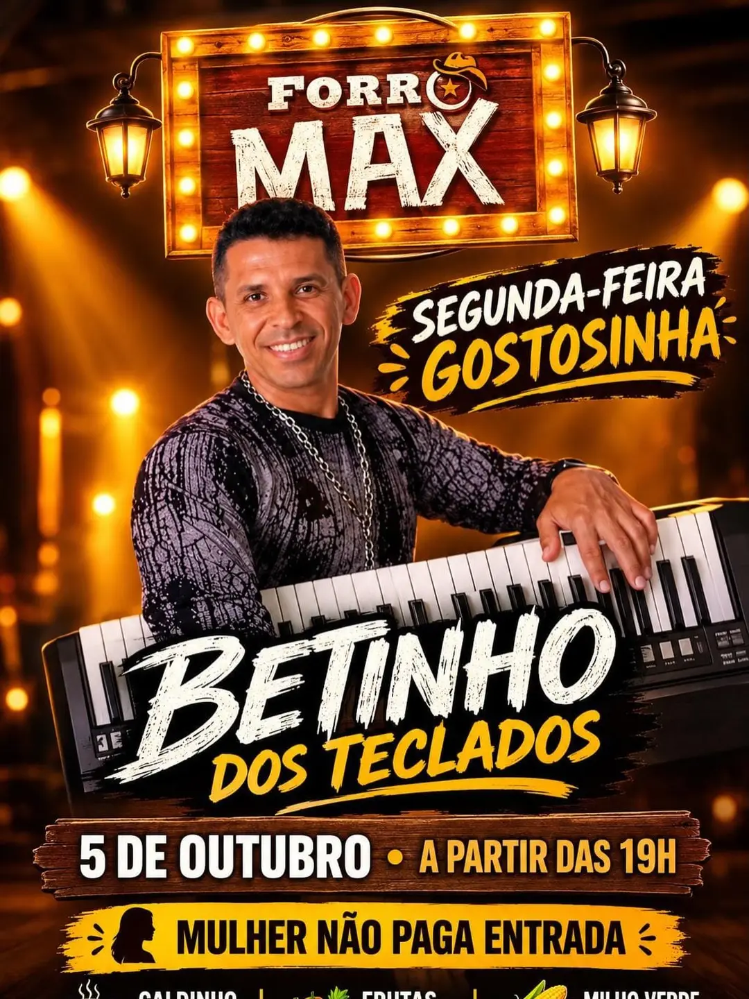 Flyer de Betinho dos Teclados