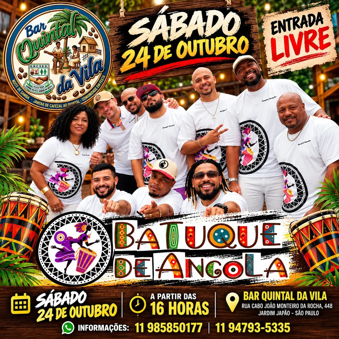 Flyer de Batuque de Angola