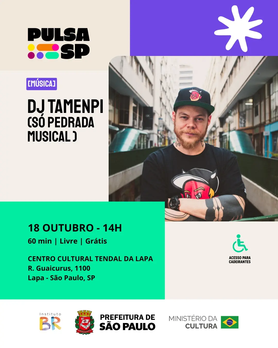 Flyer de DJ Tamenpi, Dj Craze, Black Alien e Don L