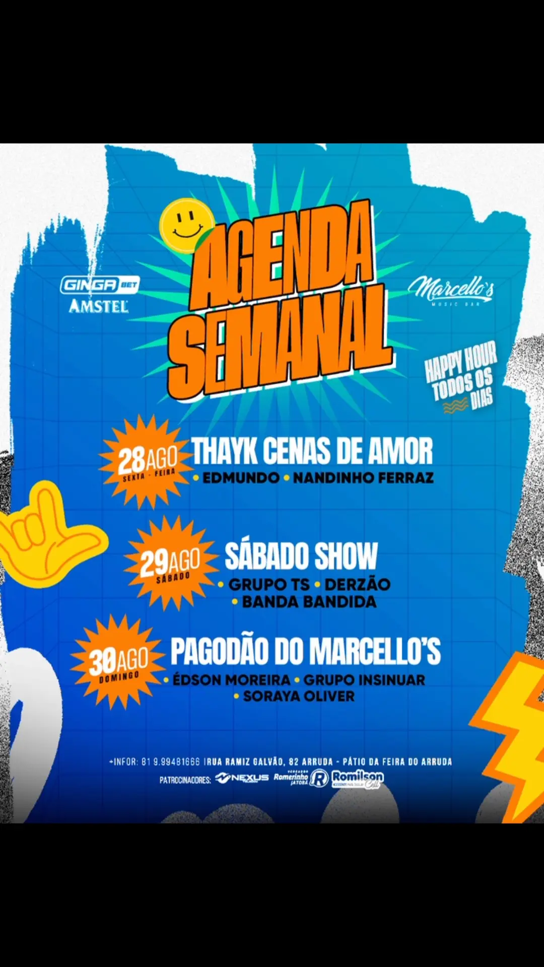 Flyer de Grupo TS, Banda Bandida e Derzão