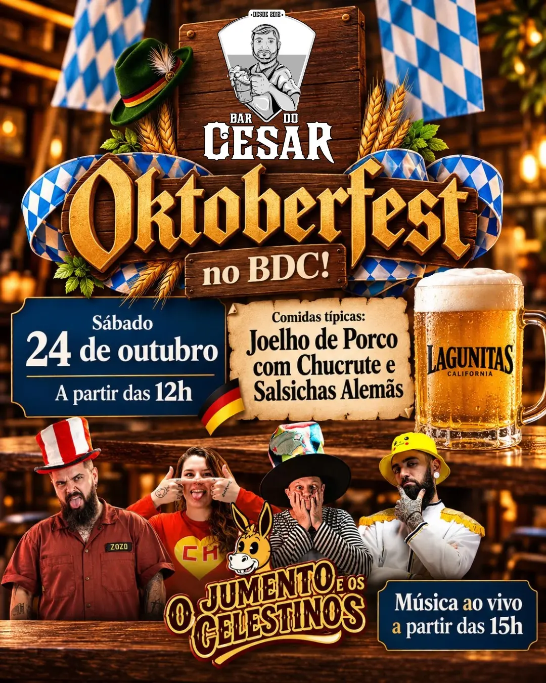 Flyer de Jumento e Os Celestinos