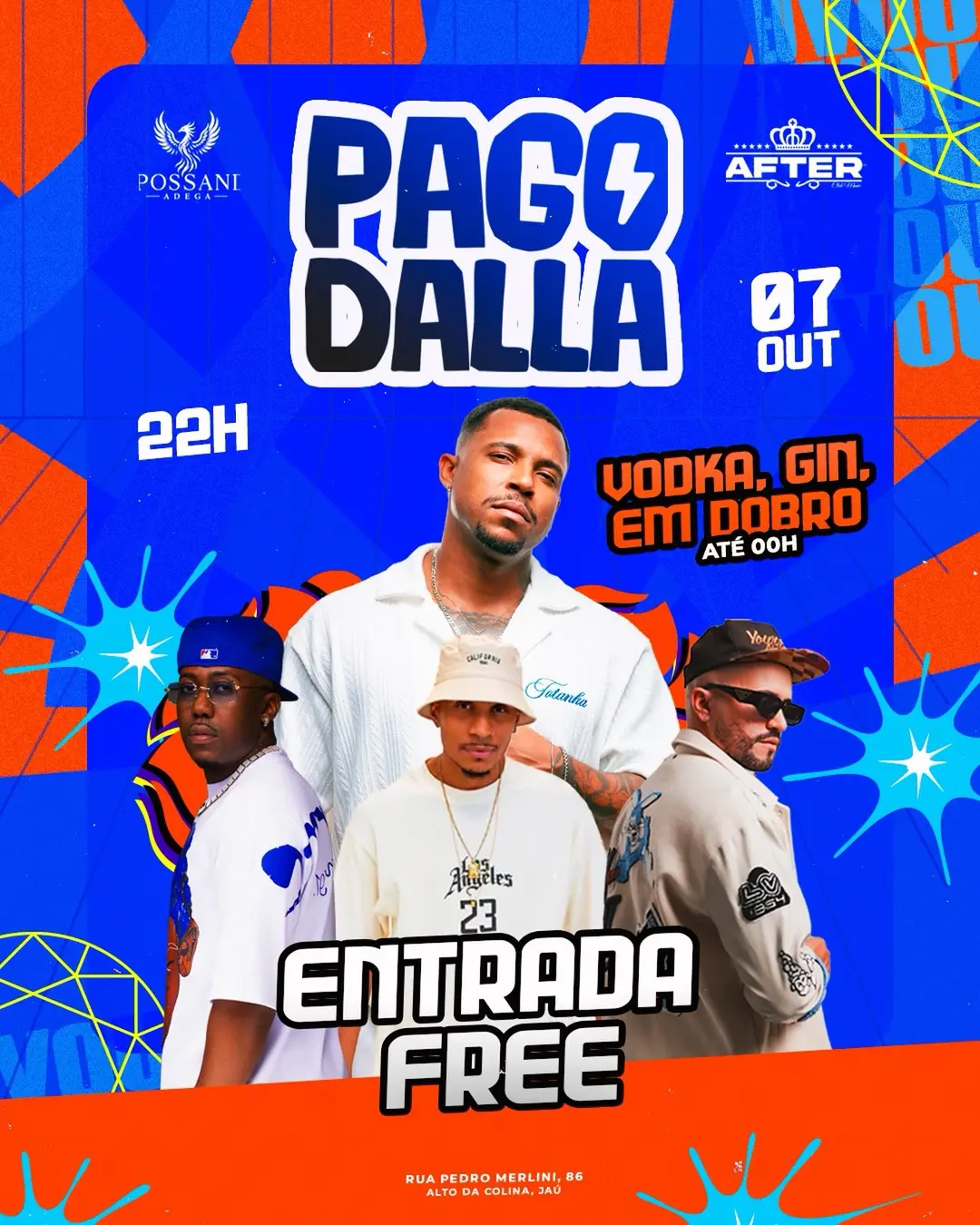 Flyer de Pagode do Sidão, Jhonatan Dallano e mais 2 artistas