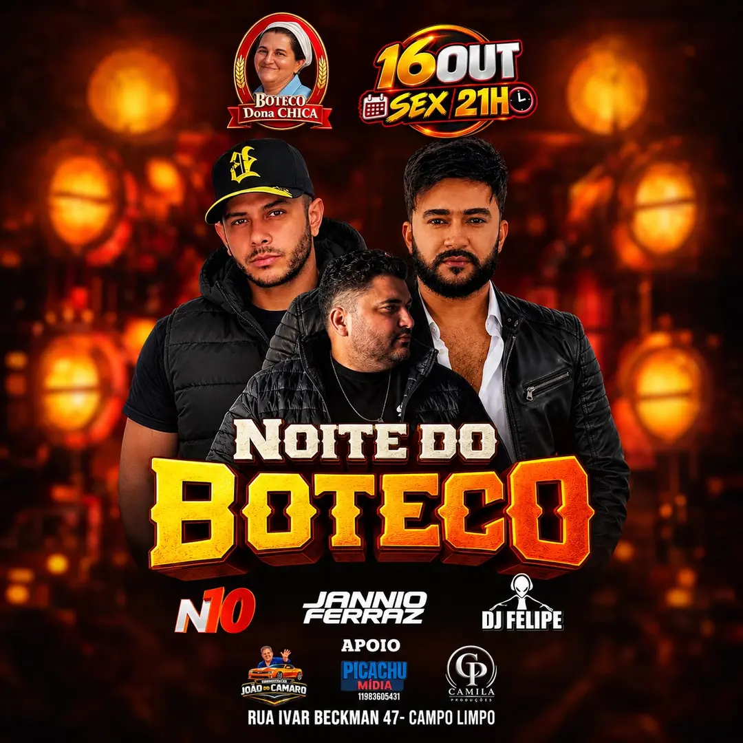 Flyer de Jannio Ferraz Oficial, DJ Felipe e N10