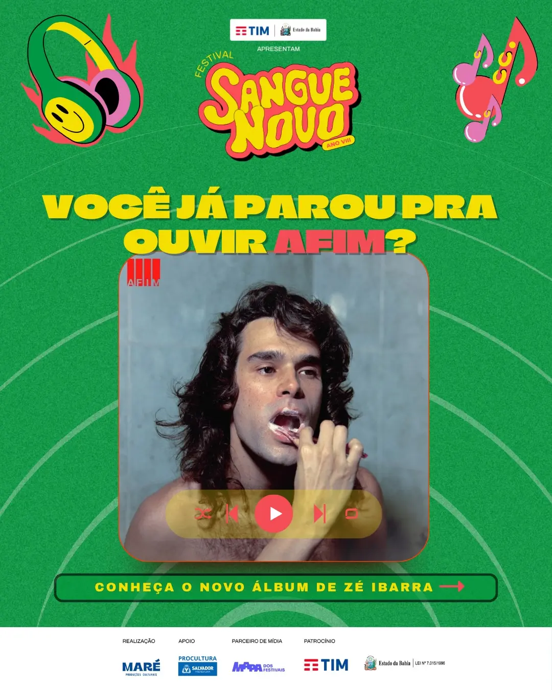 Flyer de Zé Ibarra
