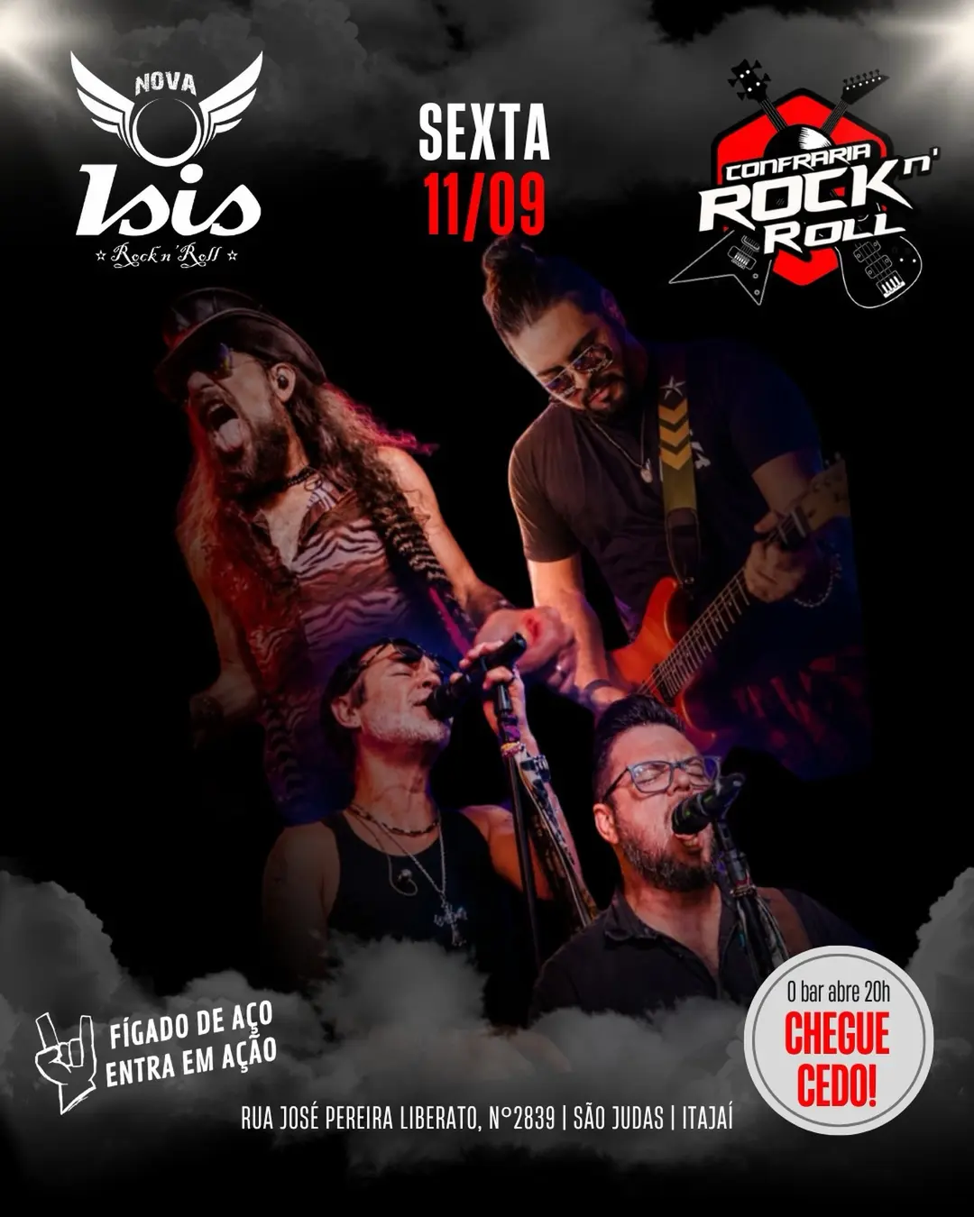 Flyer de Nova Isis e Banda Ísis