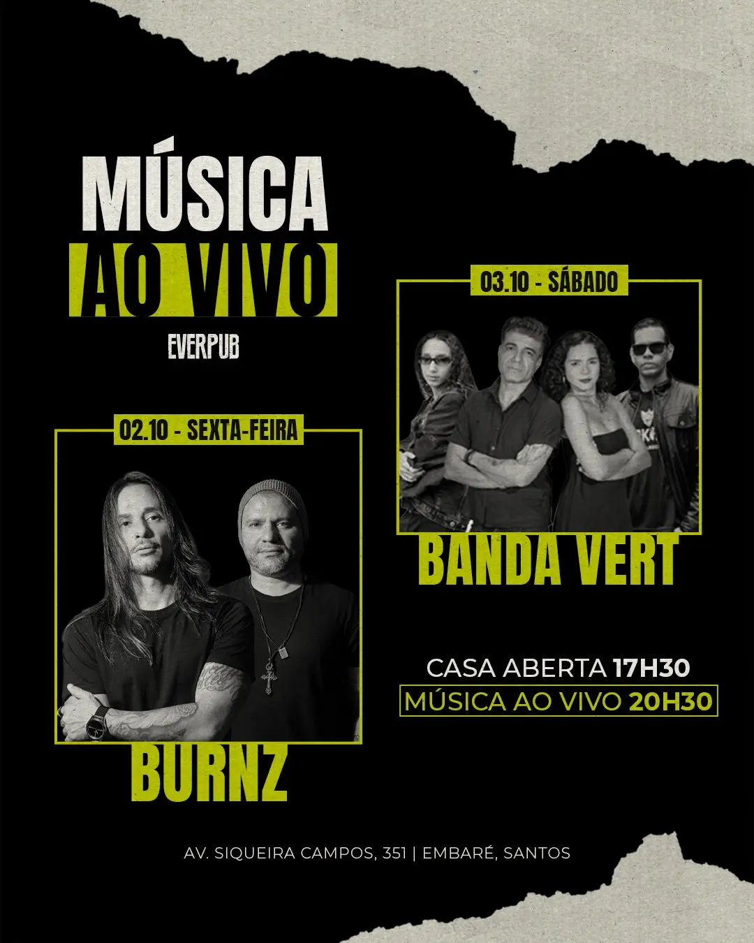 Flyer de Burnz Band