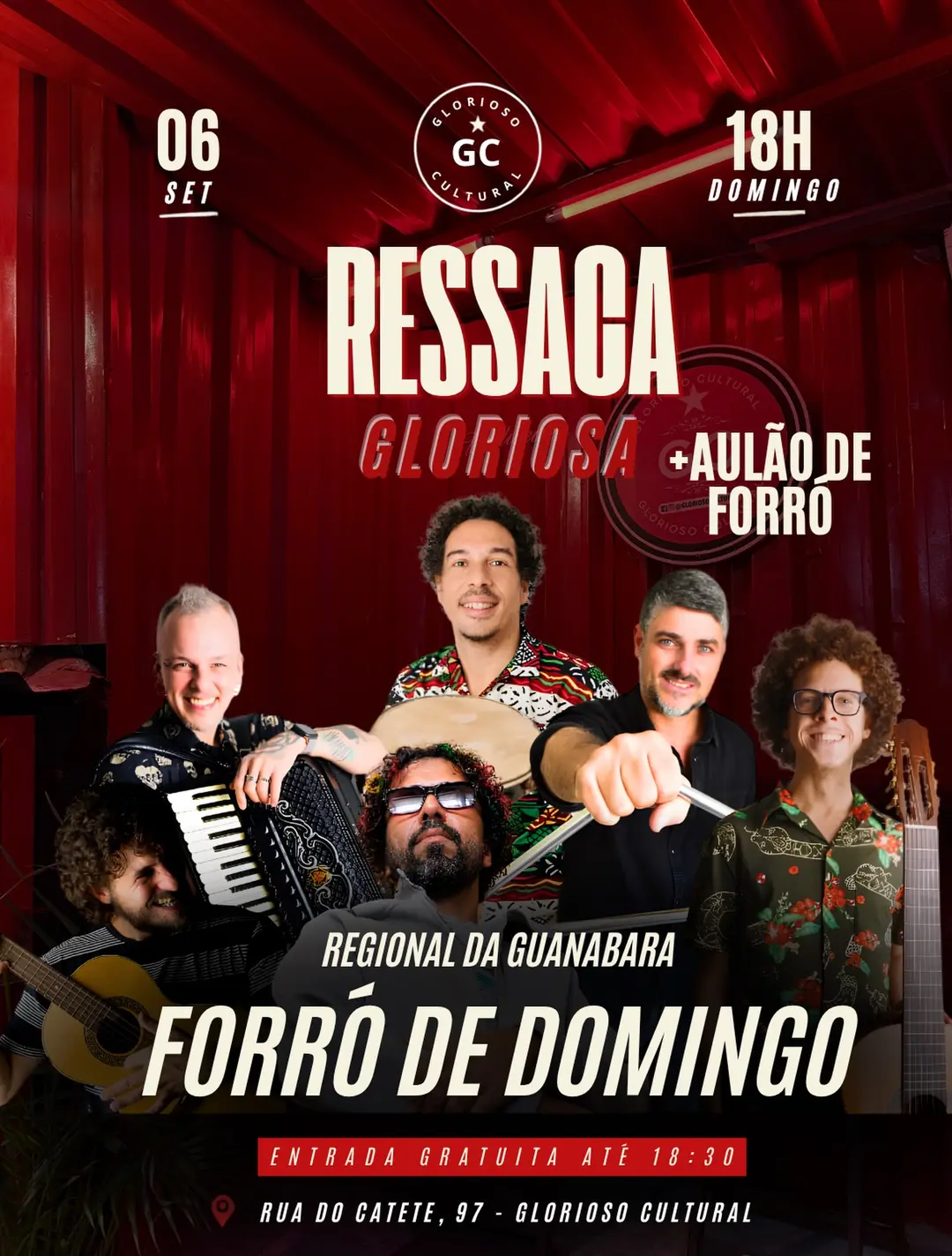 Flyer de Cássio Sá, Regional da Guanabara e DJ Saddock