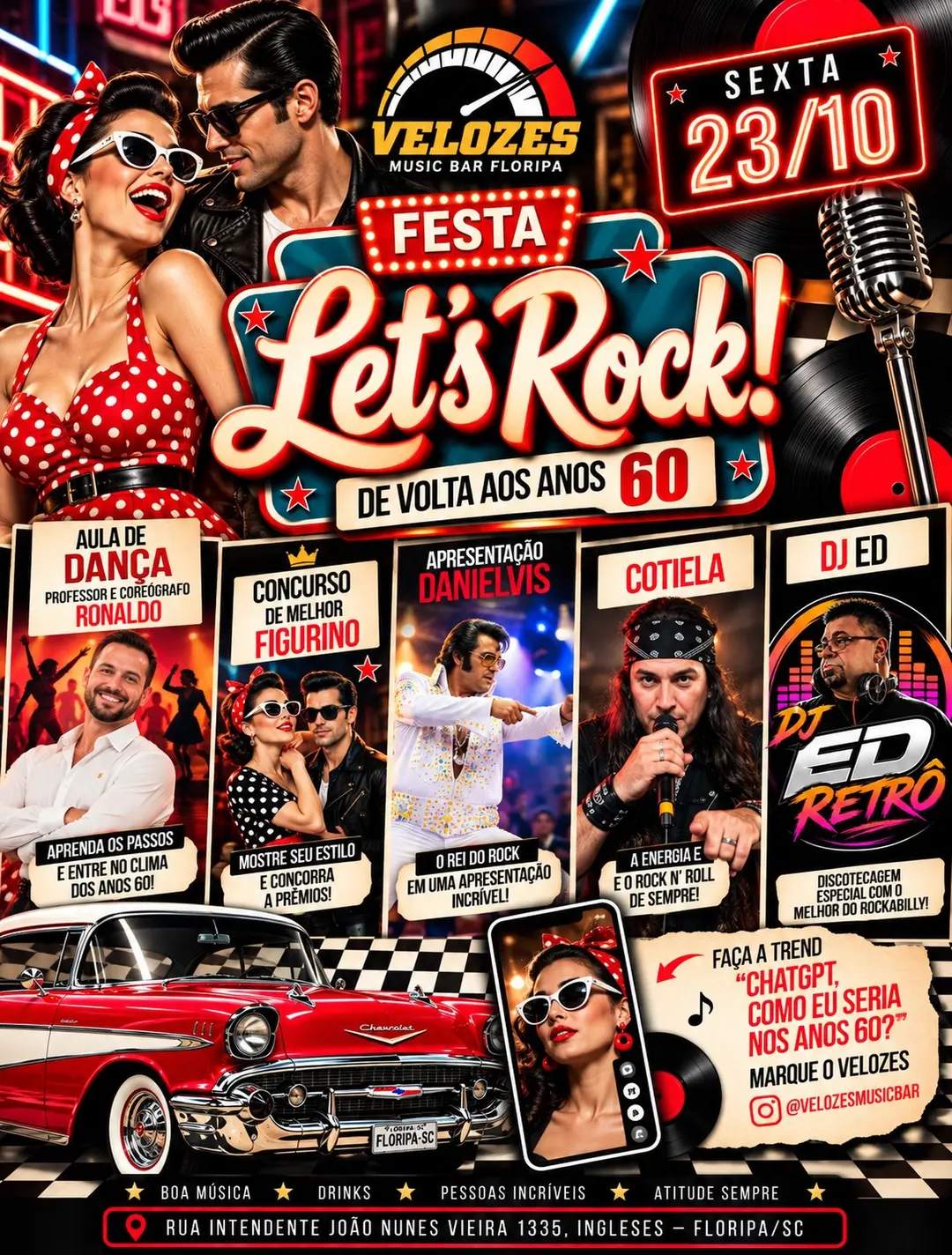 Flyer de Danielvis, Cotiela e DJ Ed Retrô