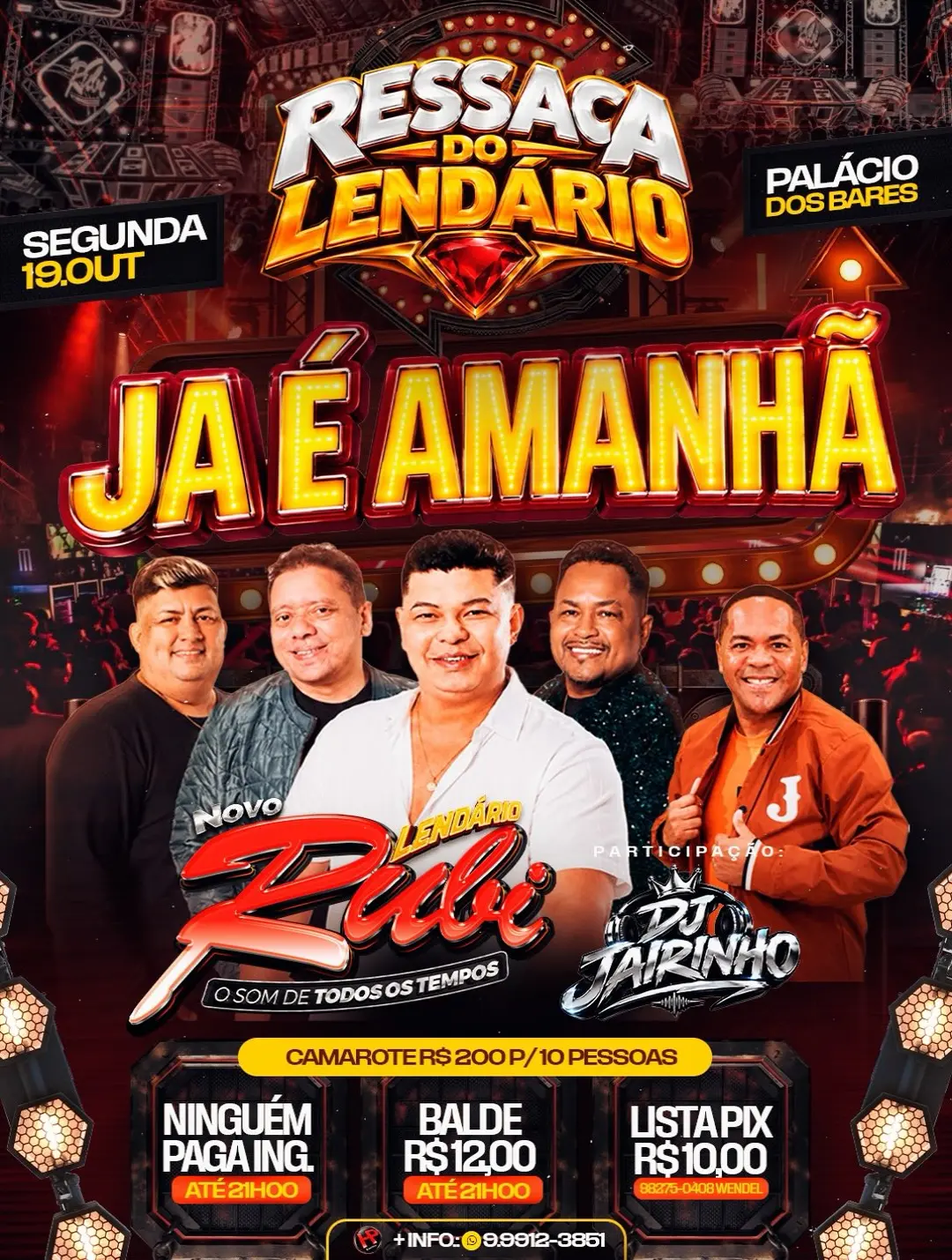 Flyer de Ressaca e Dj Jairinho
